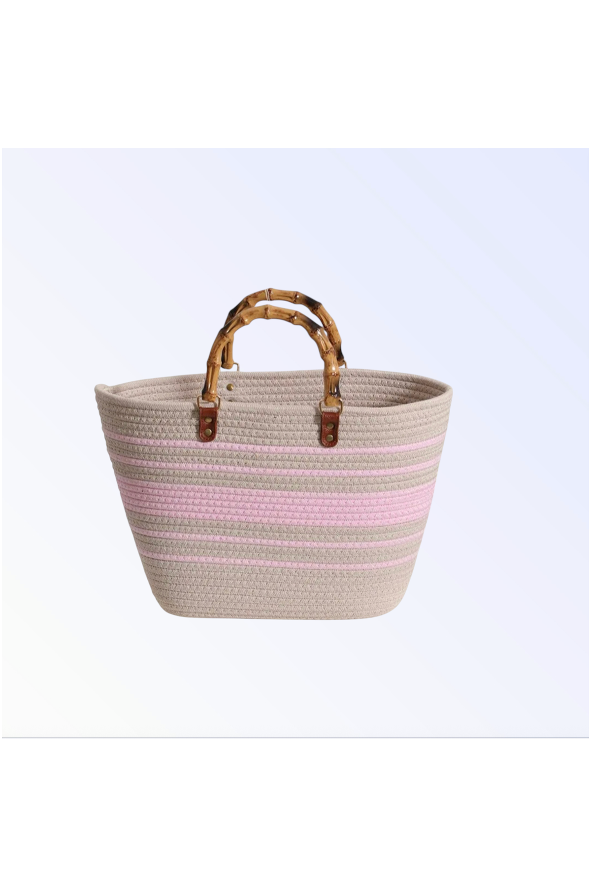 WOVEN TOTE BAG - Pink