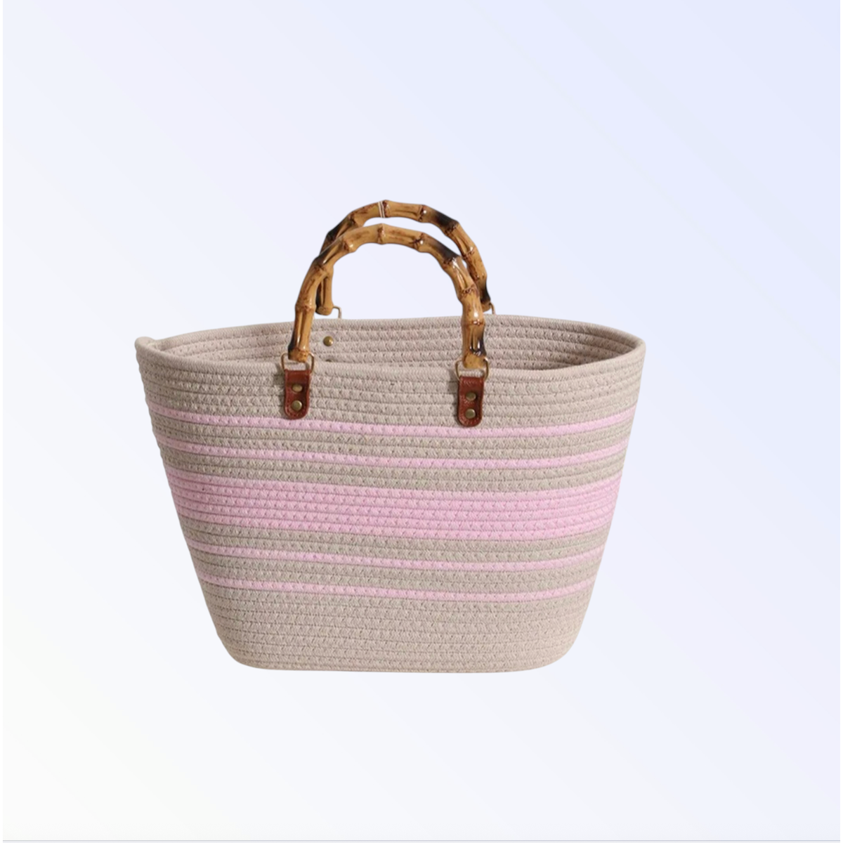 WOVEN TOTE BAG - Pink