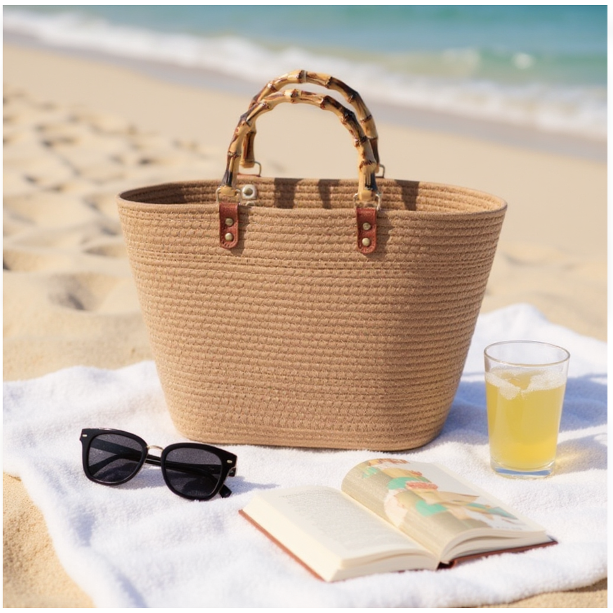 WOVEN TOTE BAG - Natural