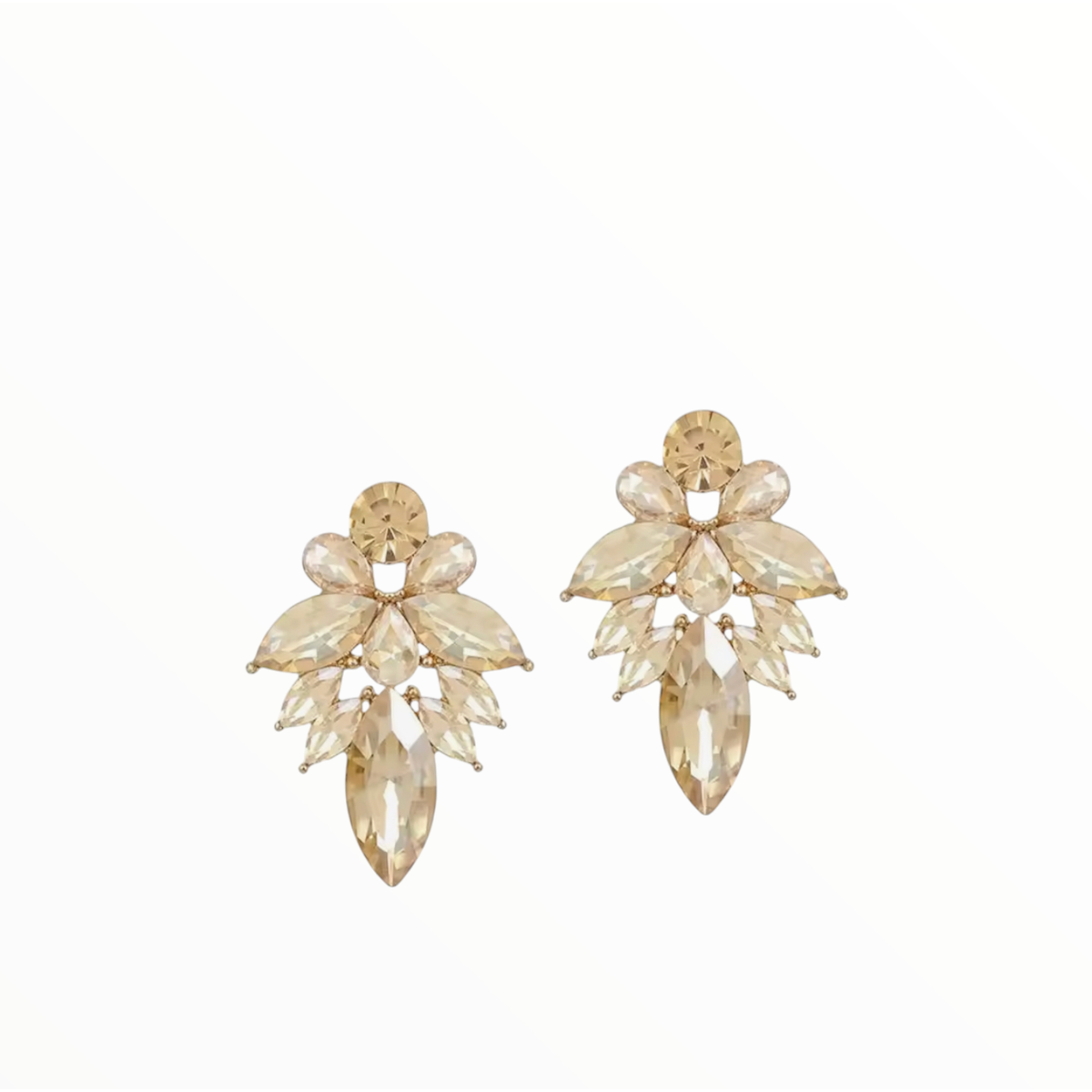 PAYTON | CRYSTAL EARRING - Champagne