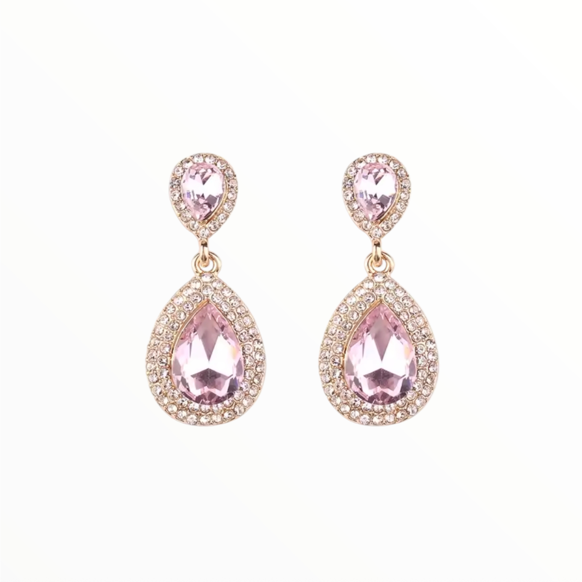 ABIGAILE | TEAR DROP EARRING - Pink