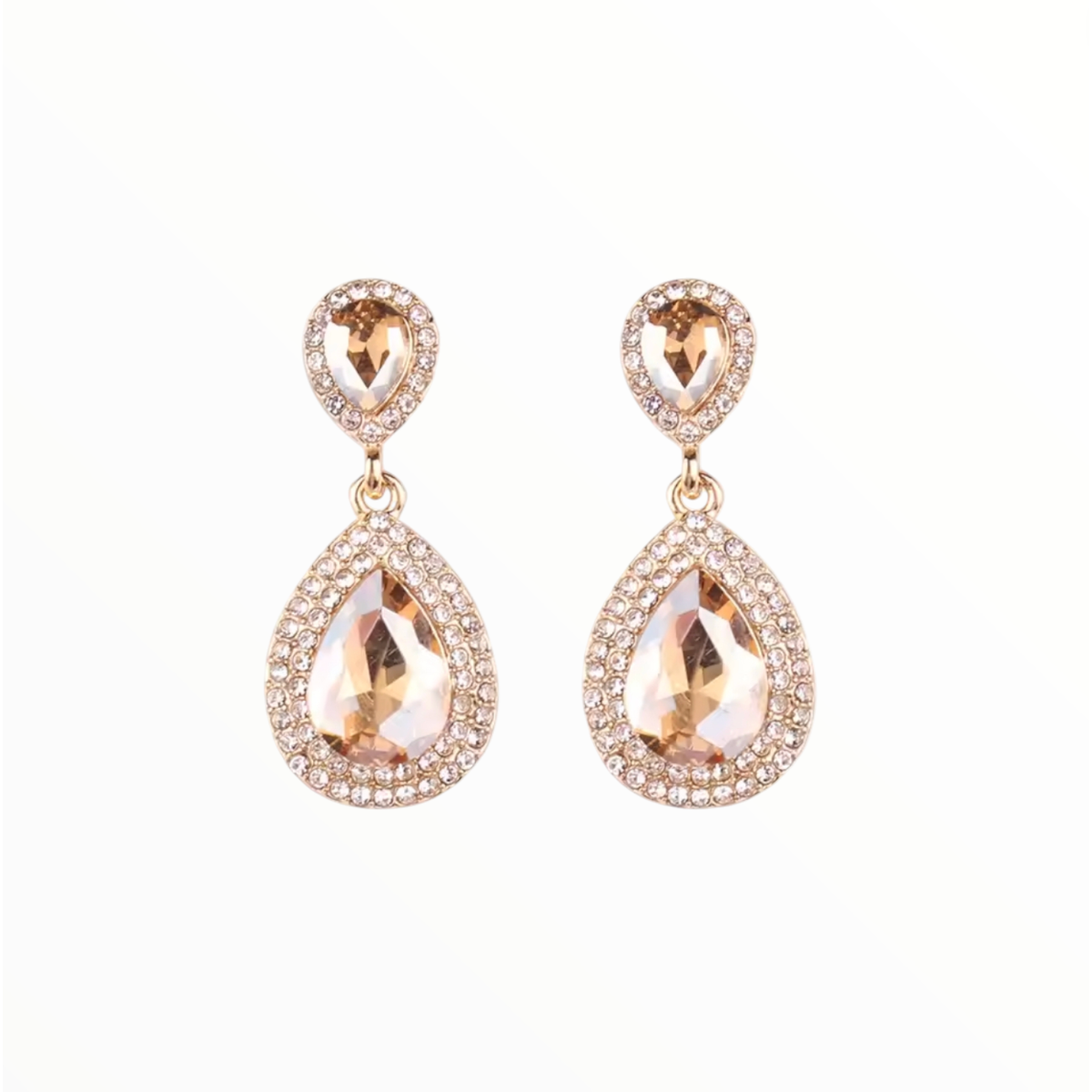 ABIGAILE | TEAR DROP EARRING - Champagne