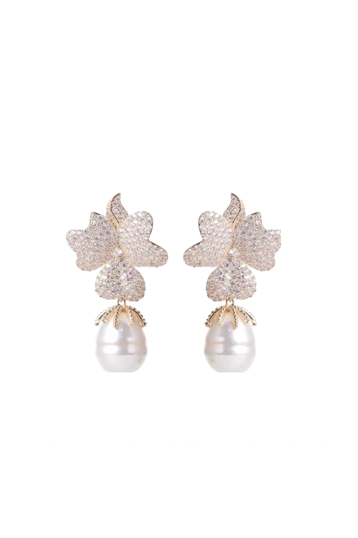 MADELINE | FLOWER PEARL EARRING