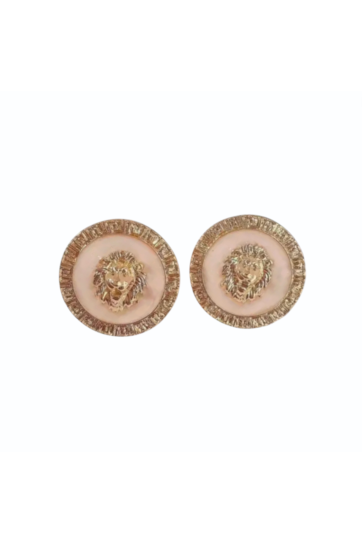 ISLA | LION MOTIF MEDIUM STUD - White
