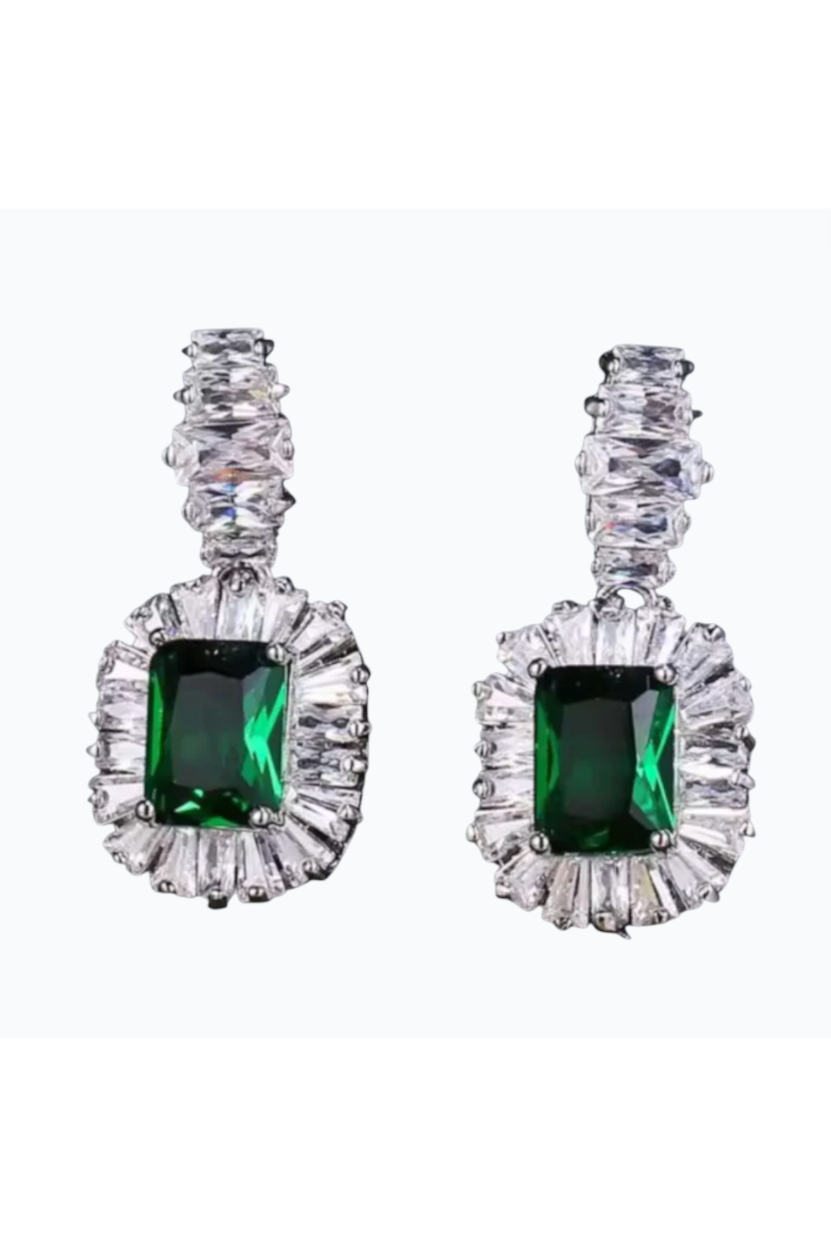 HAZEL | CUBIC ZIRCONIA EARRING - Emerald