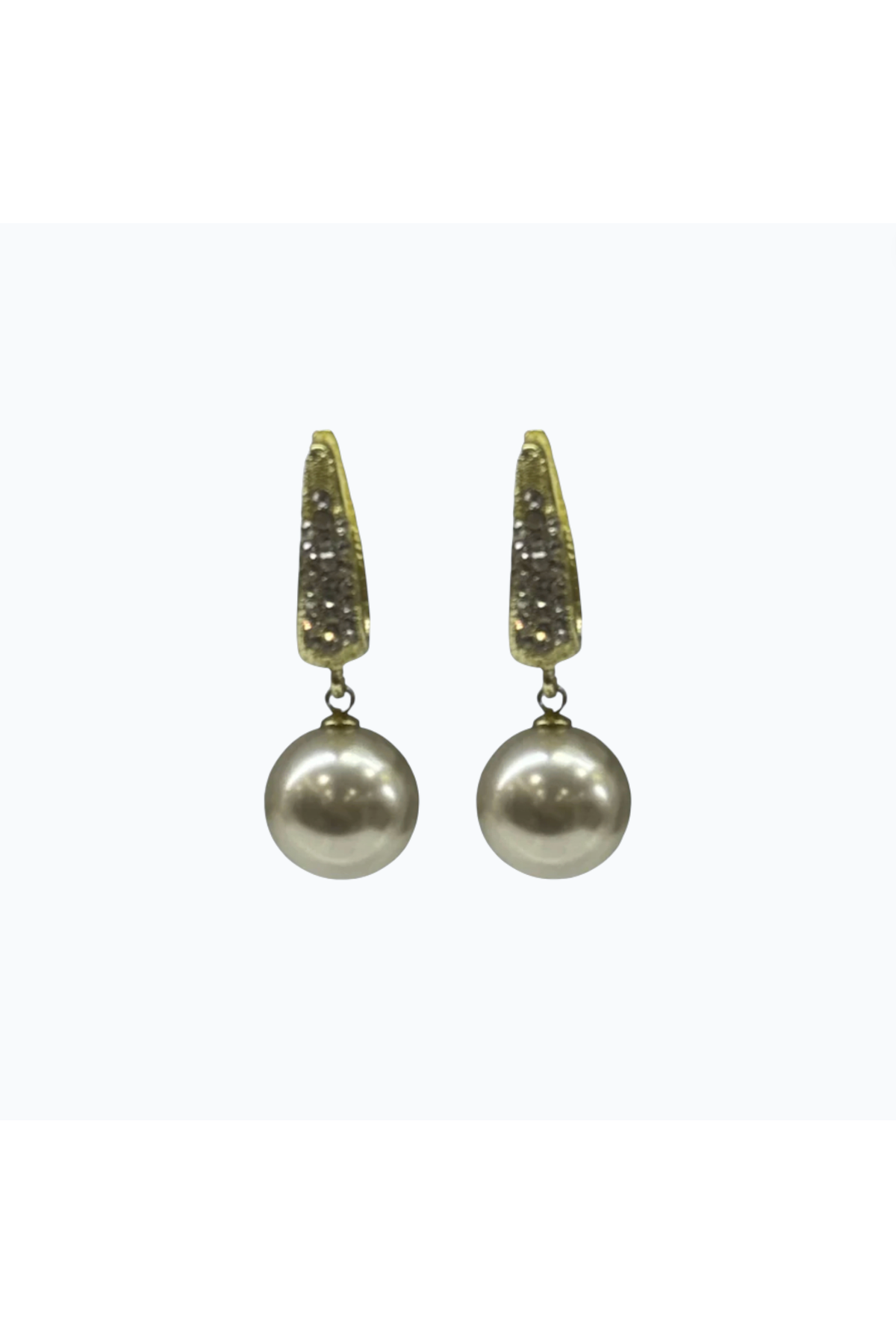 NORA | PEARL DROP EARRING - Taupe