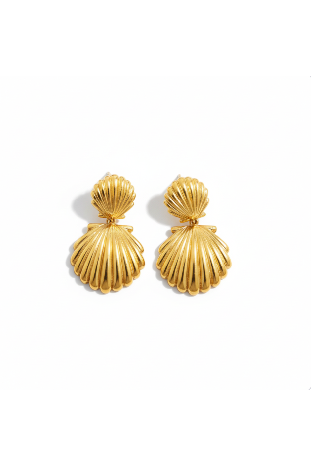 ARIEL | GOLD SHELL EARRING