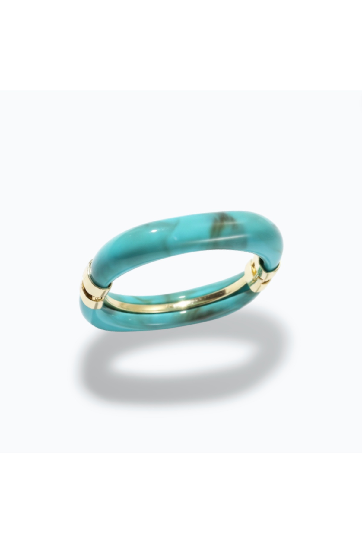 TALA | MARBLE GOLD RESIN BANGLE - Turquoise