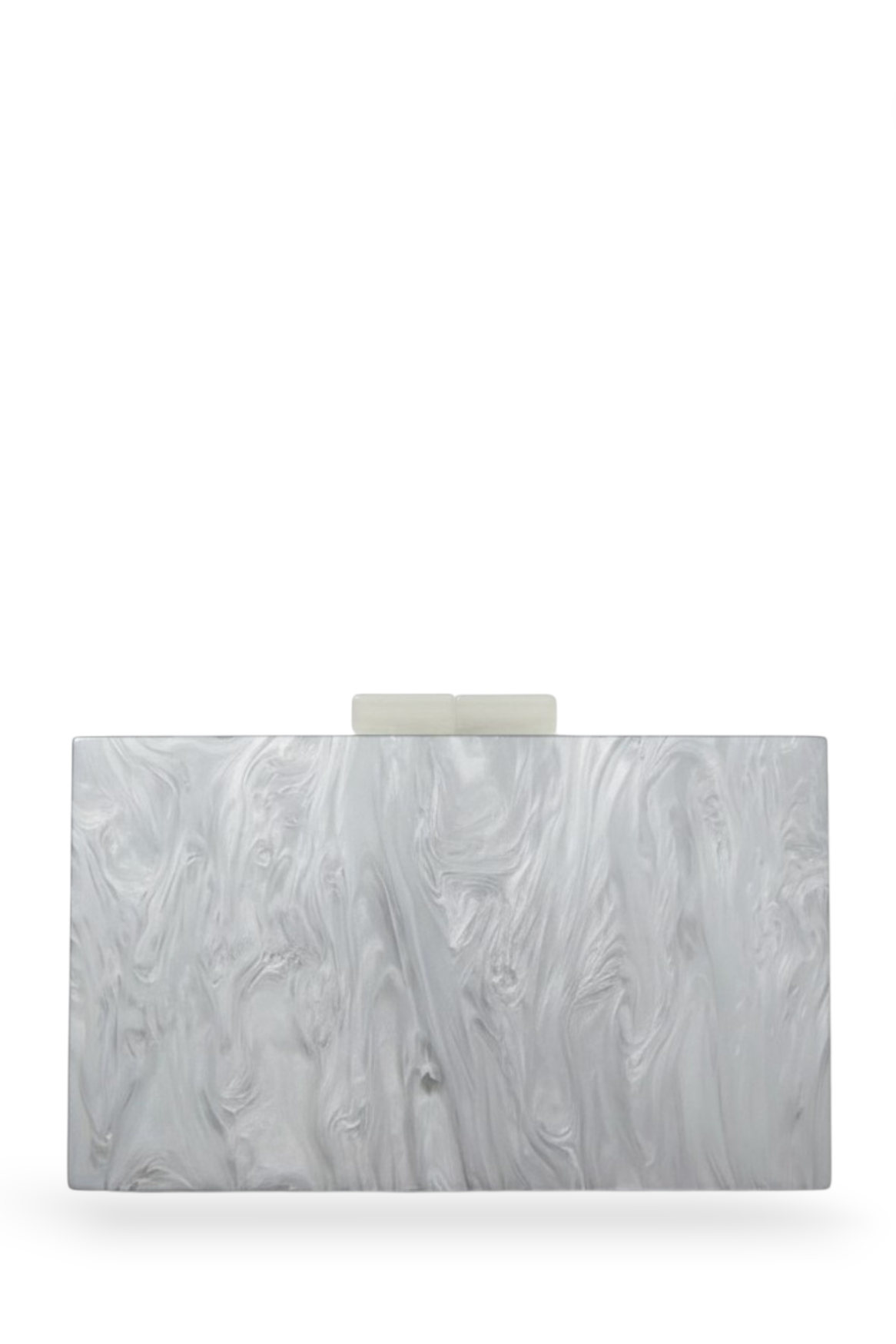 WHITE MARBLE CLUTCH BAG