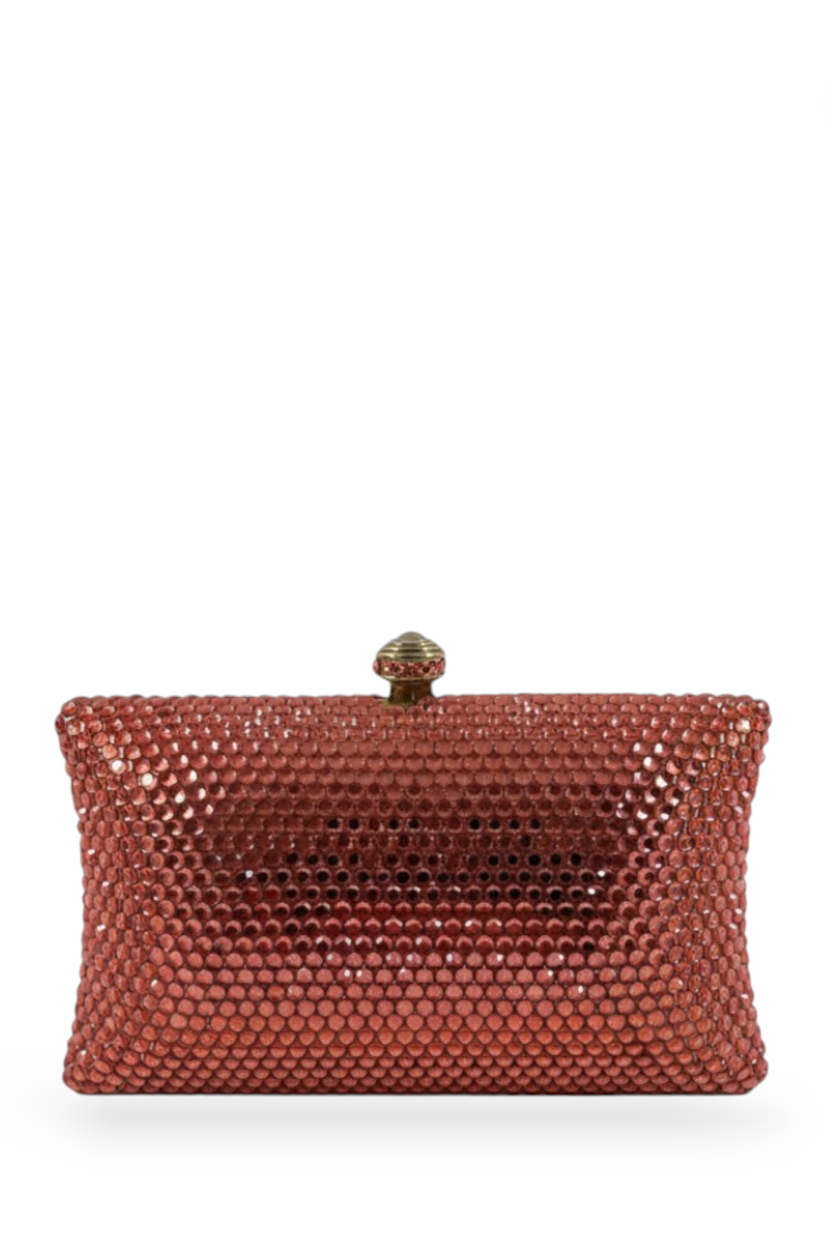 Burnt Orange Crystal Mini Clutch