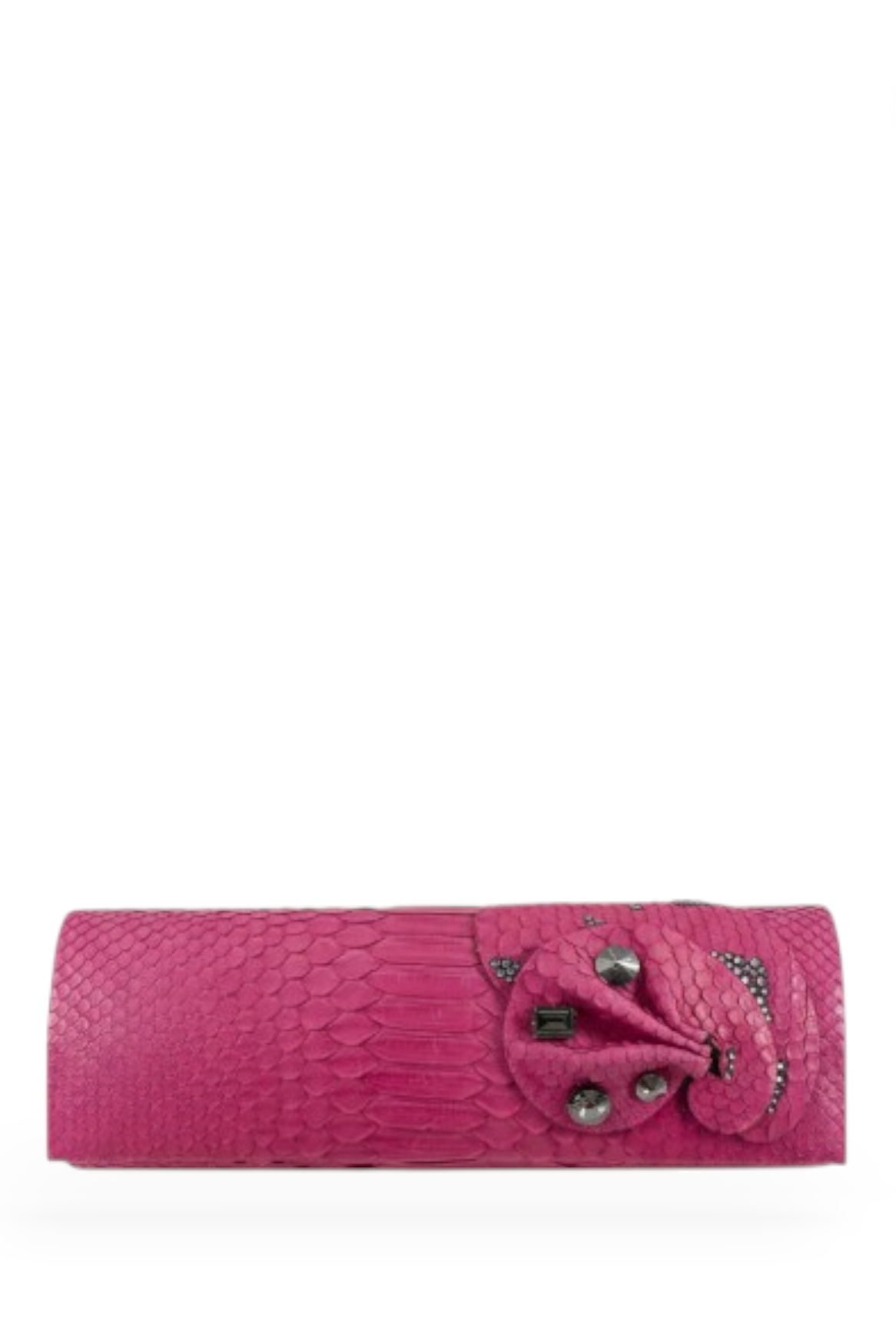 Hot Pink Snake Skin Clutch