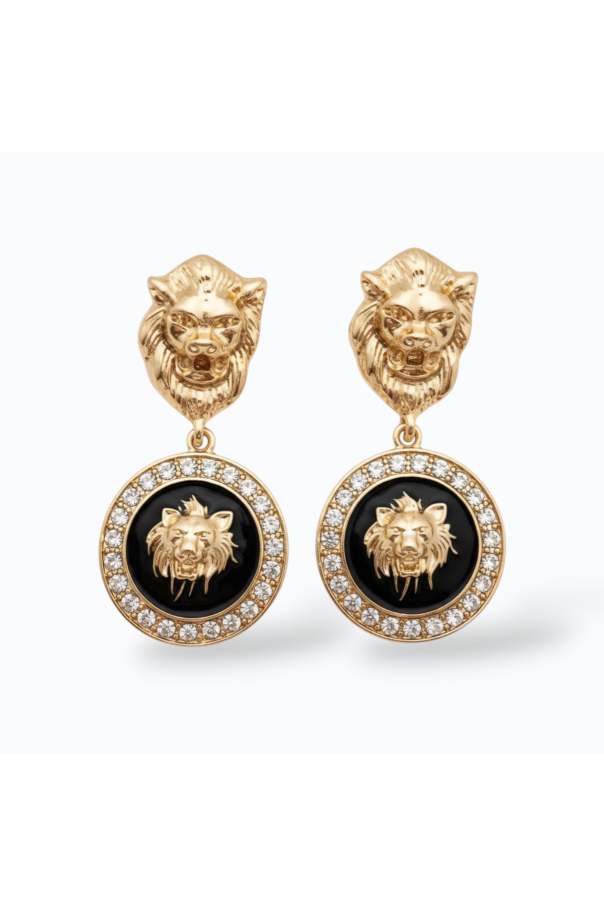 MIA | LION MOTIF EARRING - Black