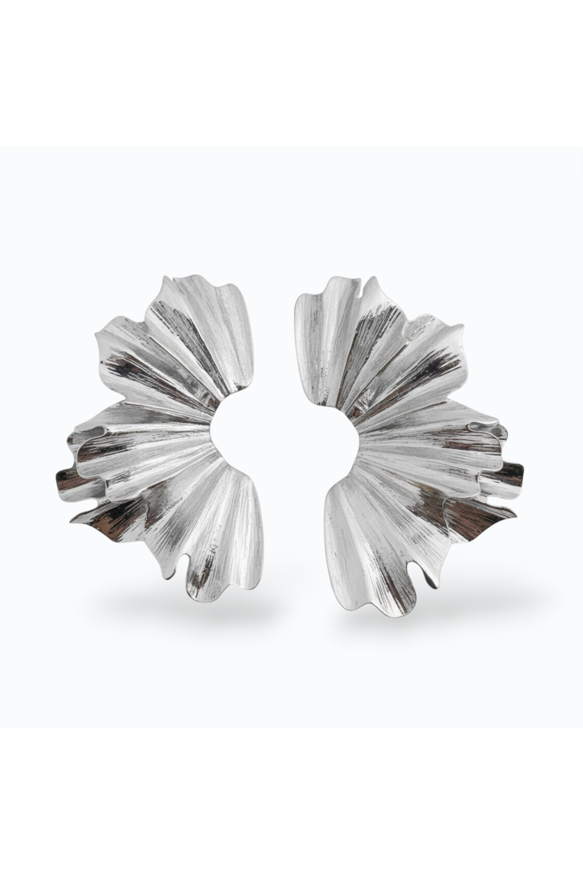 REBECCA | TEXTURED EARRING - Silver