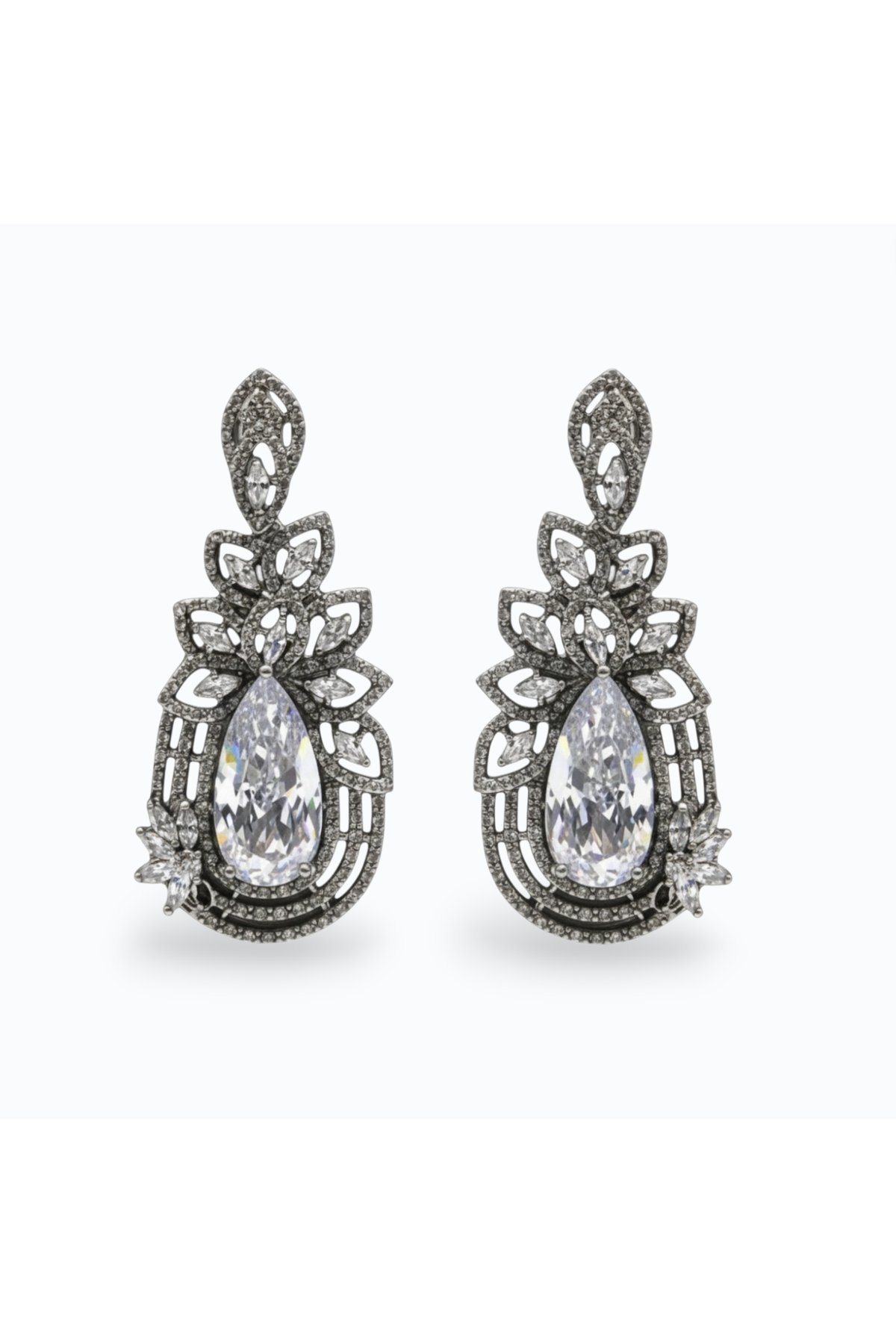 KAYLA | CUBIC ZIRCONIA DROP EARRING - Silver