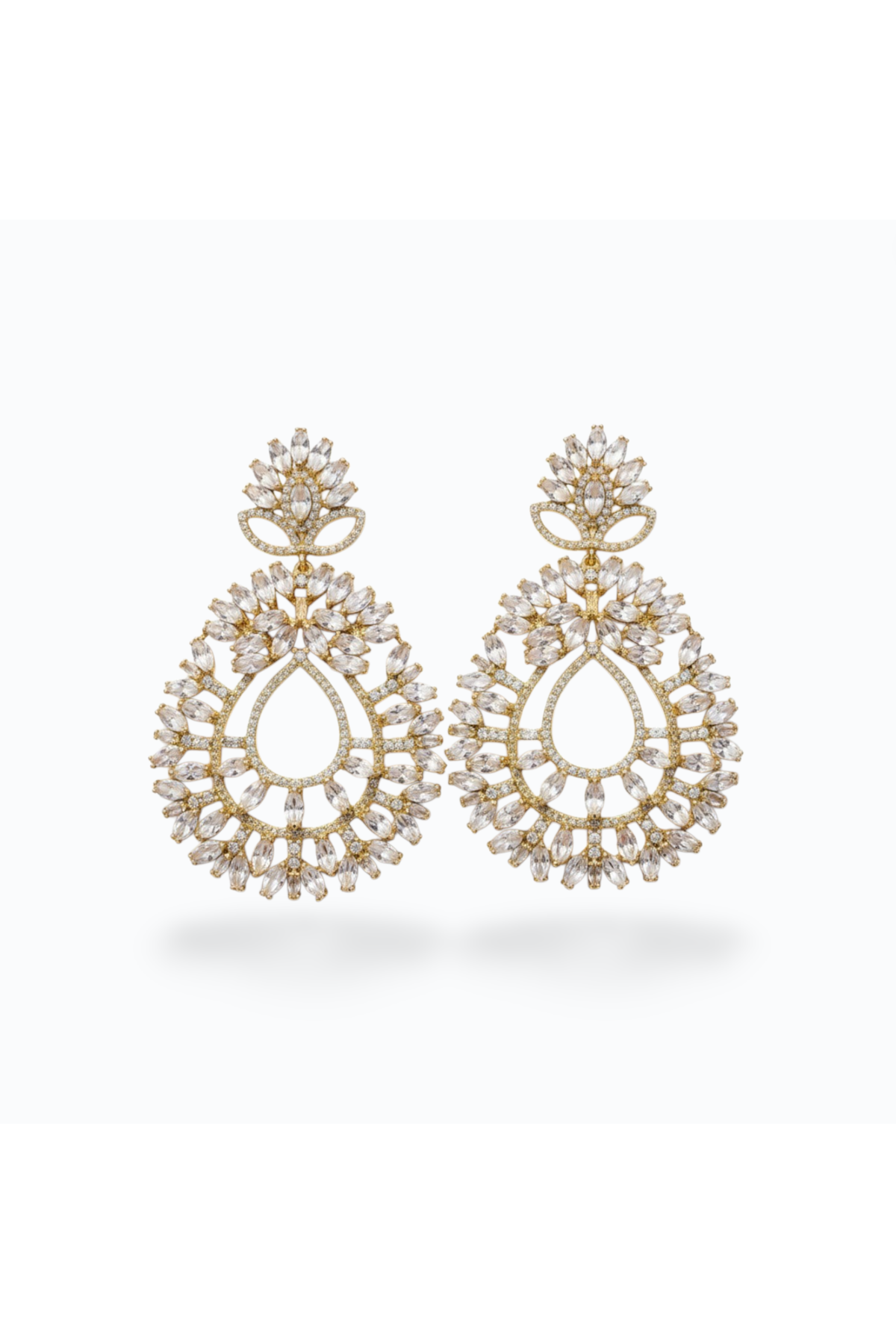 SHANAE | CRYSTAL EARRING - Gold/Pink