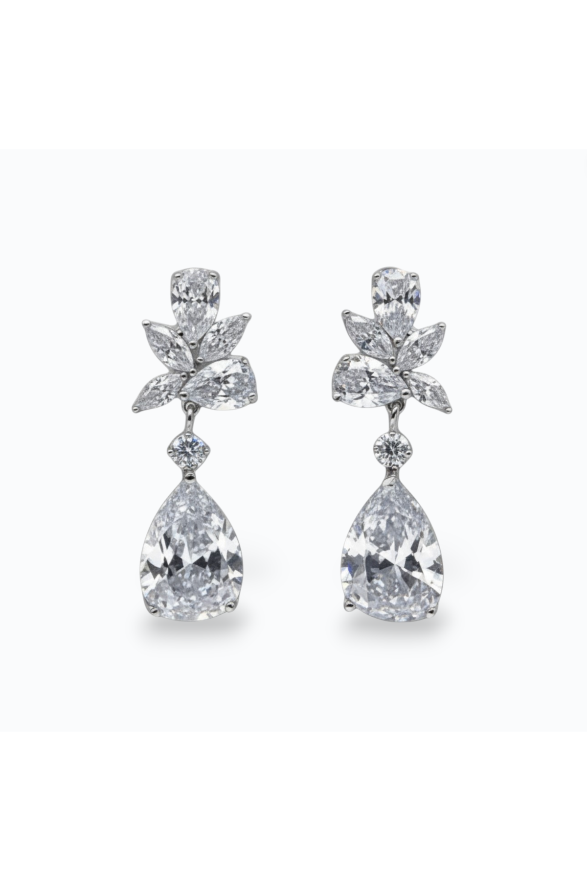 ARIANNA | CUBIC ZIRCONIA DROP EARRING - Silver