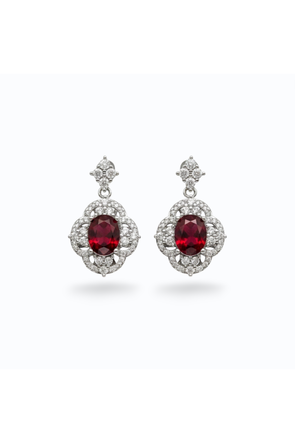 WINNIE | CUBIC DROP EARRING - Red