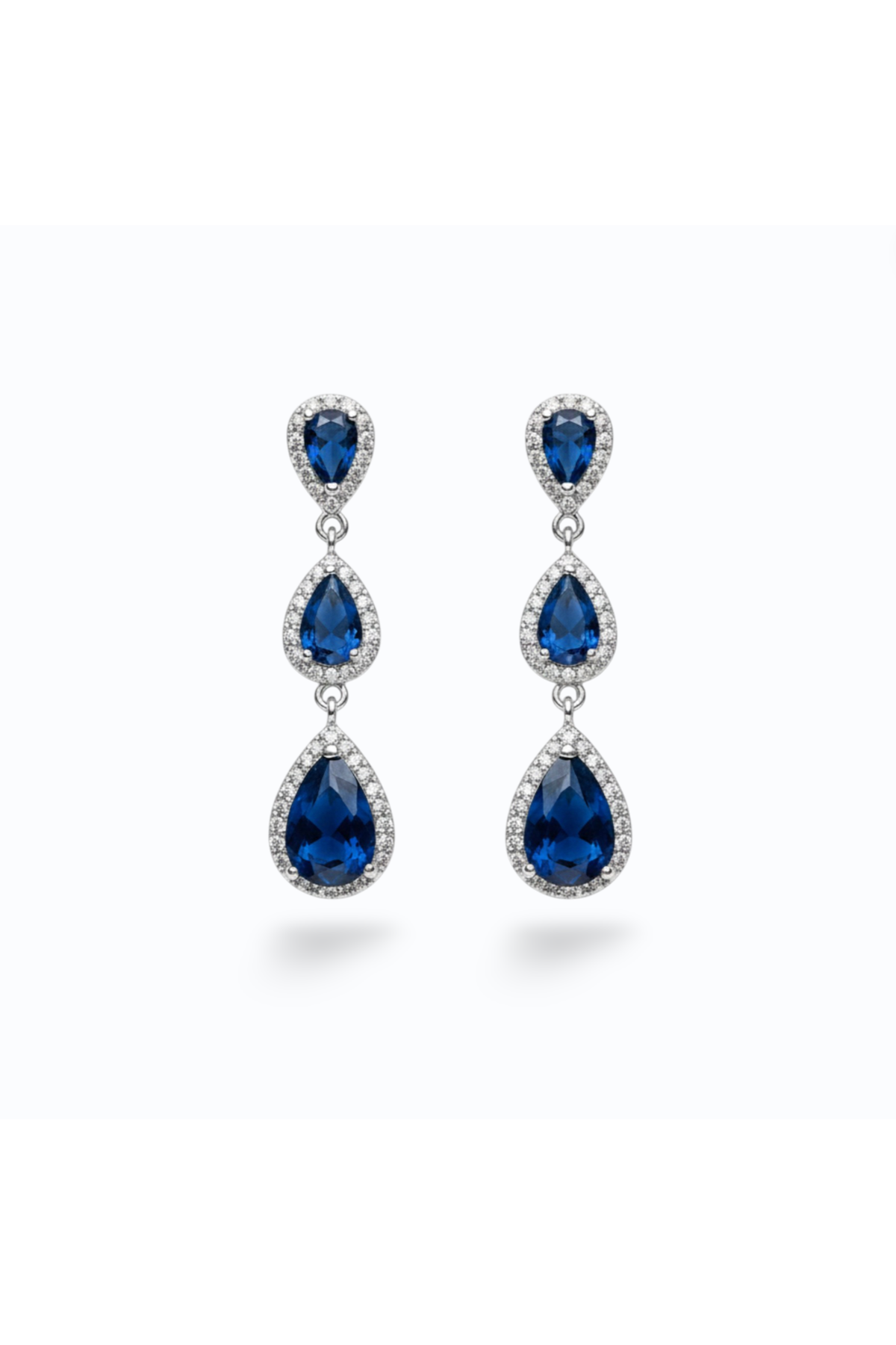 LIZ | CUBIC EARRING - Navy