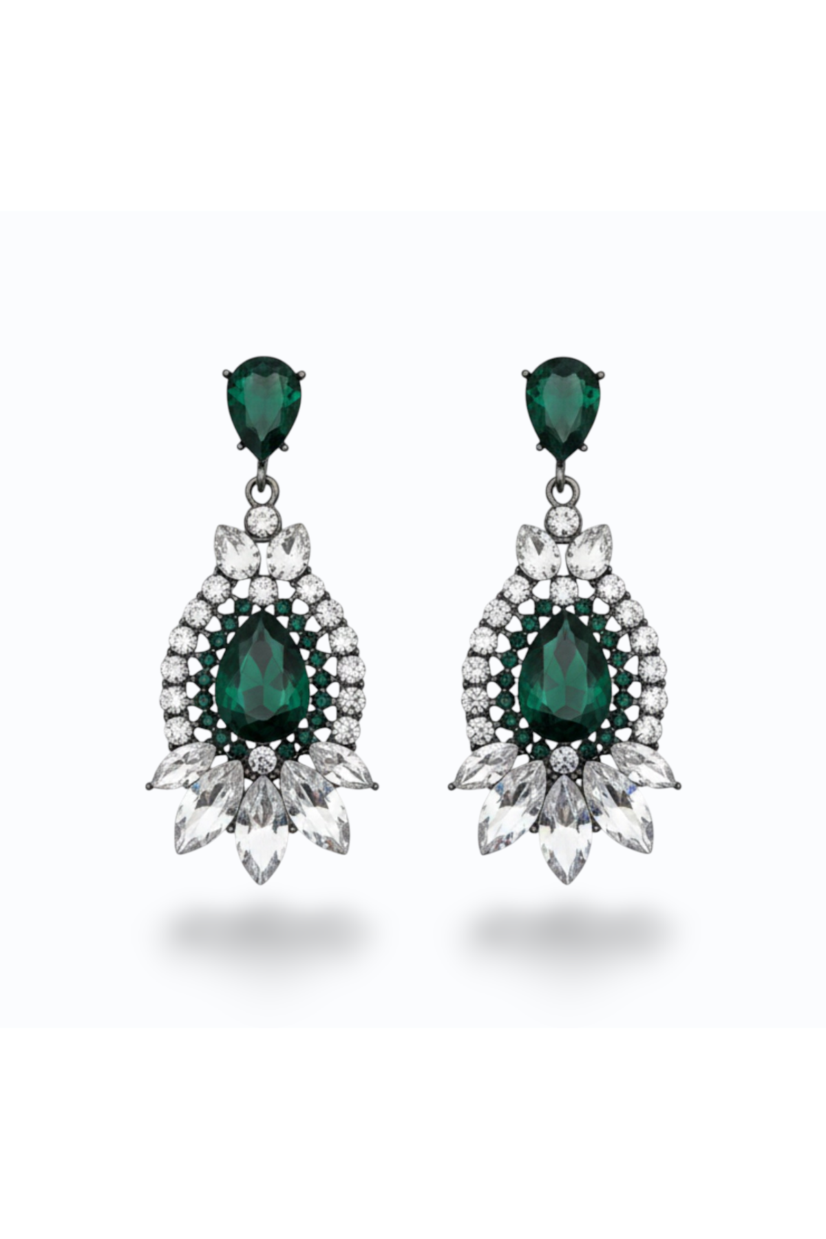 GEORGIA | CRYSTAL EARRING - Emerald
