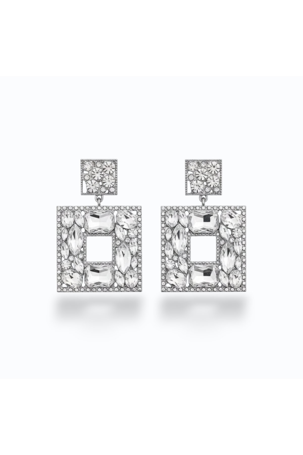 LUCY | CRYSTAL STONE EARRING - Clear