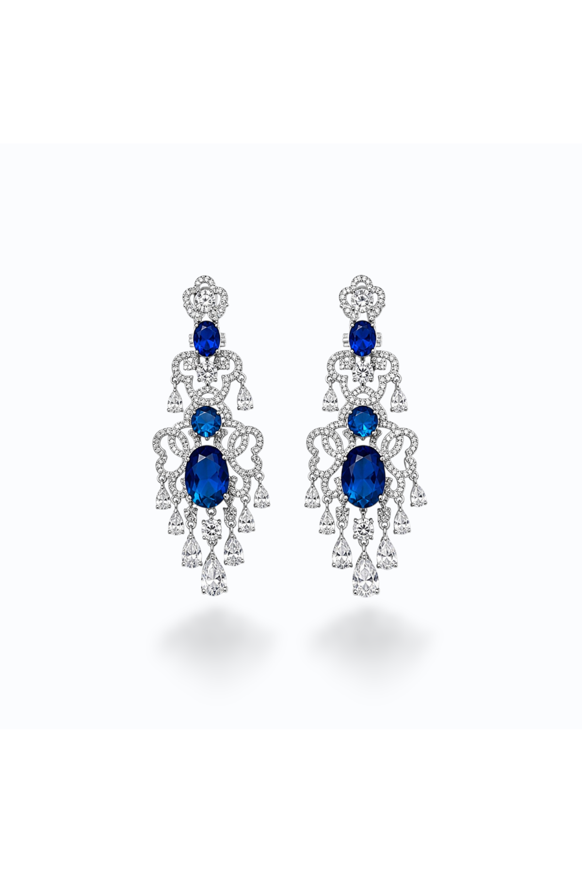 NATALIE | CHANDELIER CRYSTAL DROP EARRING - Midnight