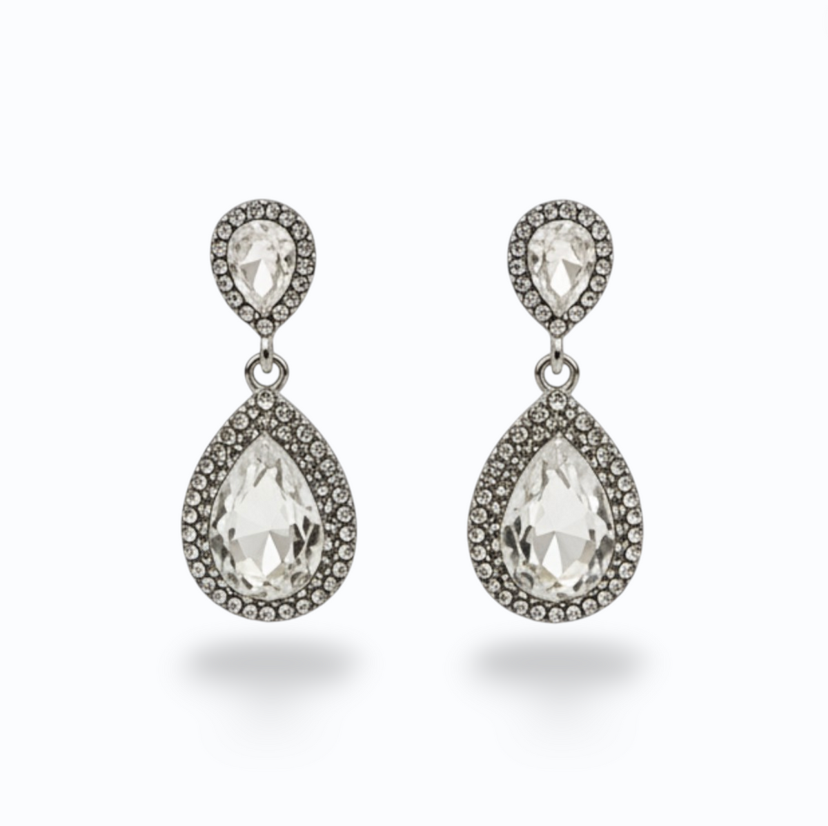 ABIGAILE | TEAR DROP EARRING - Silver