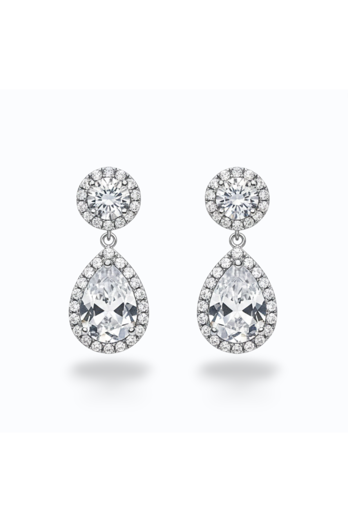 GRACE | TEAR DROP EARRING - Clear