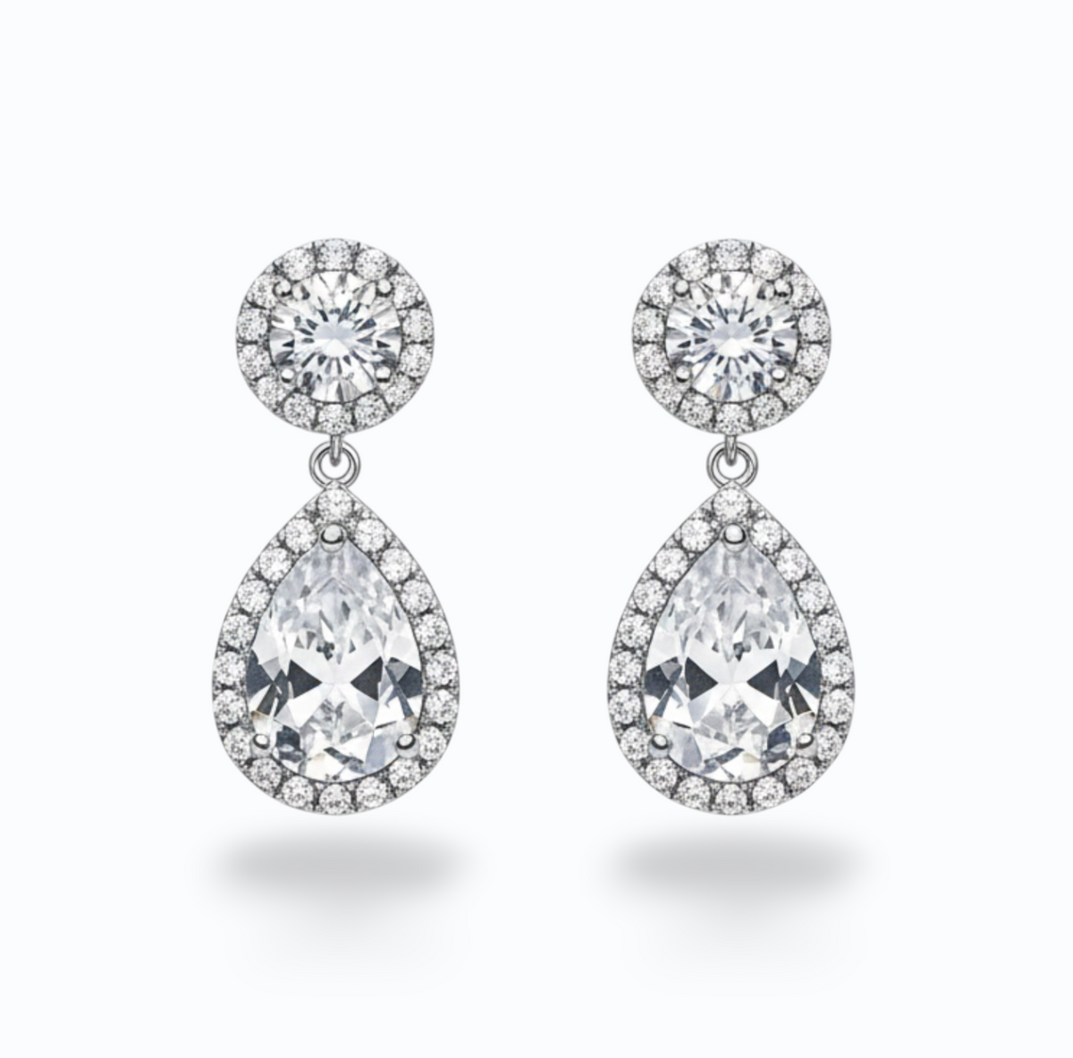 GRACE | TEAR DROP EARRING - Clear