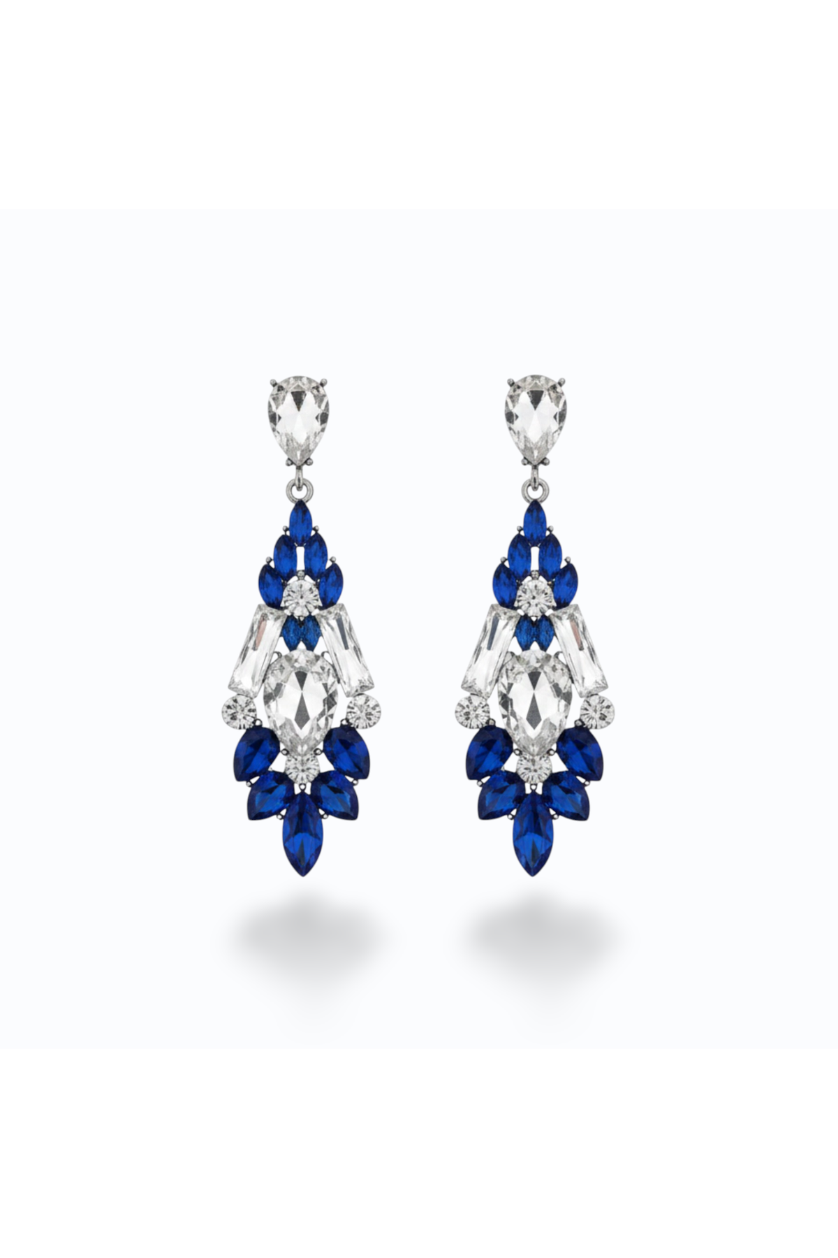 ASHLEY | CRYSTAL DROP EARRING - Royal Blue