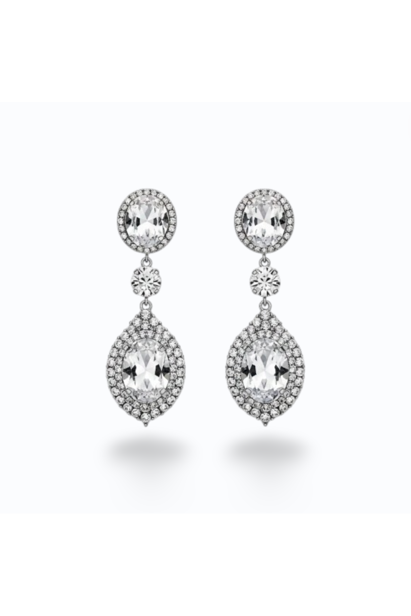 LAURELL | CRYSTAL TEARDROP EARRING