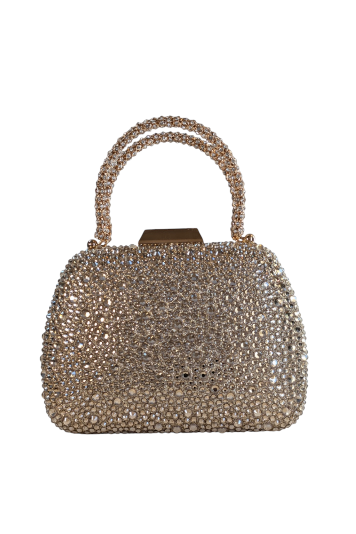GREGORY LADNER | KATRINA CRYSTAL FRAME HANDLE EVENING BAG - Gold