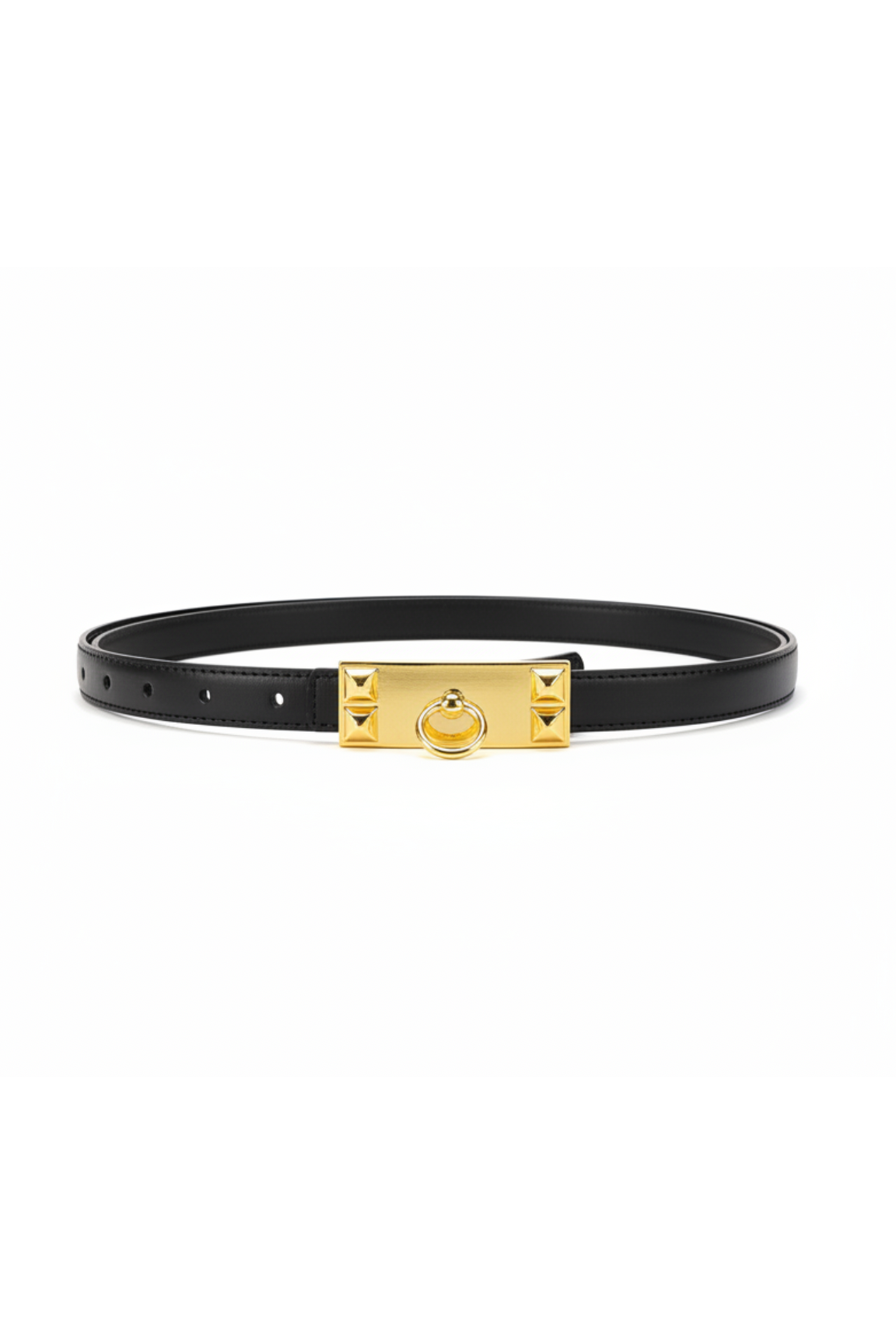 Clara | Black Leather Belt
