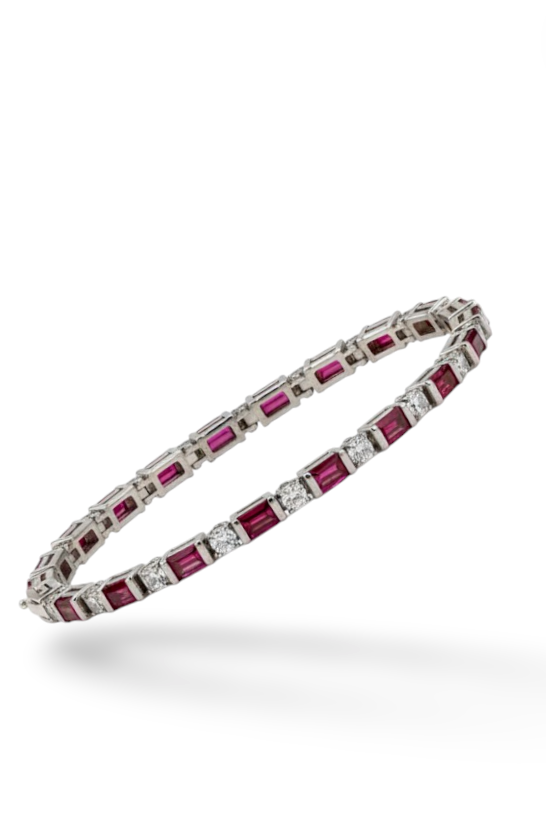EVIE | Tennis Bracelet - Raspberry