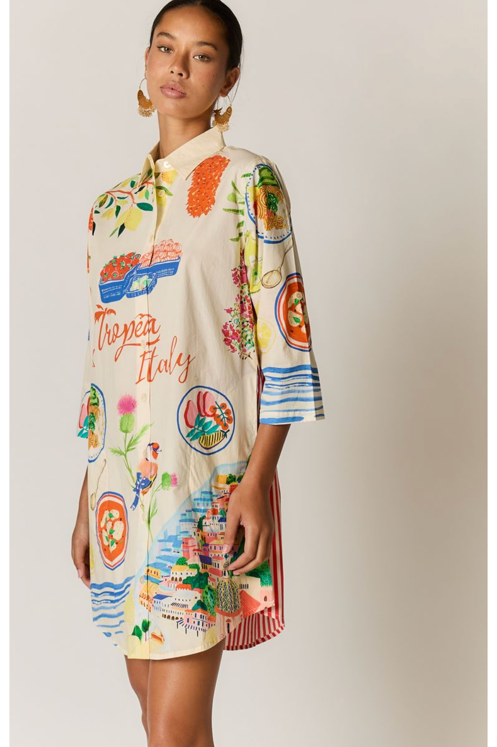 RUBY YAYA | TROPEA SHIRT DRESS