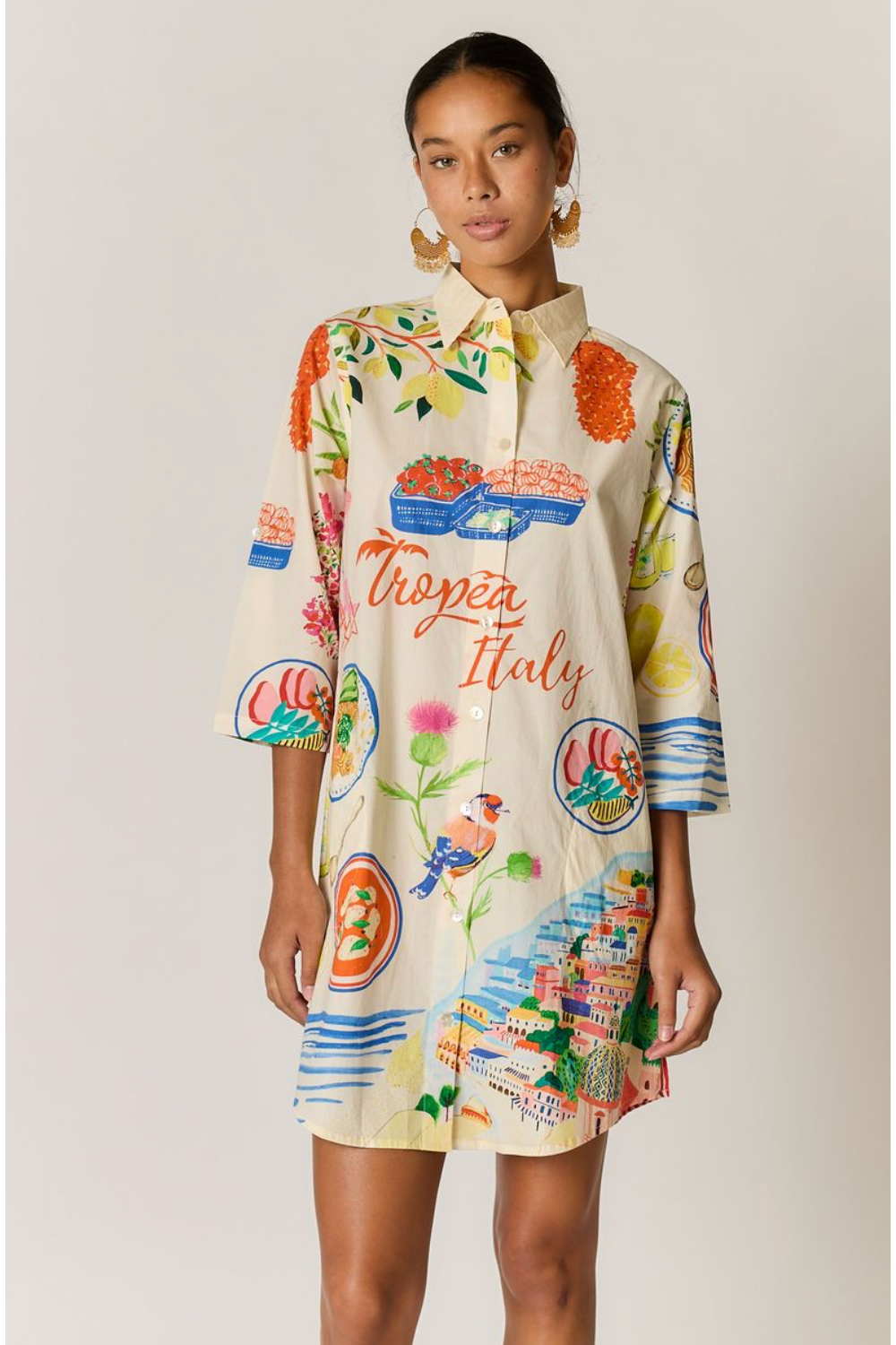 RUBY YAYA | TROPEA SHIRT DRESS