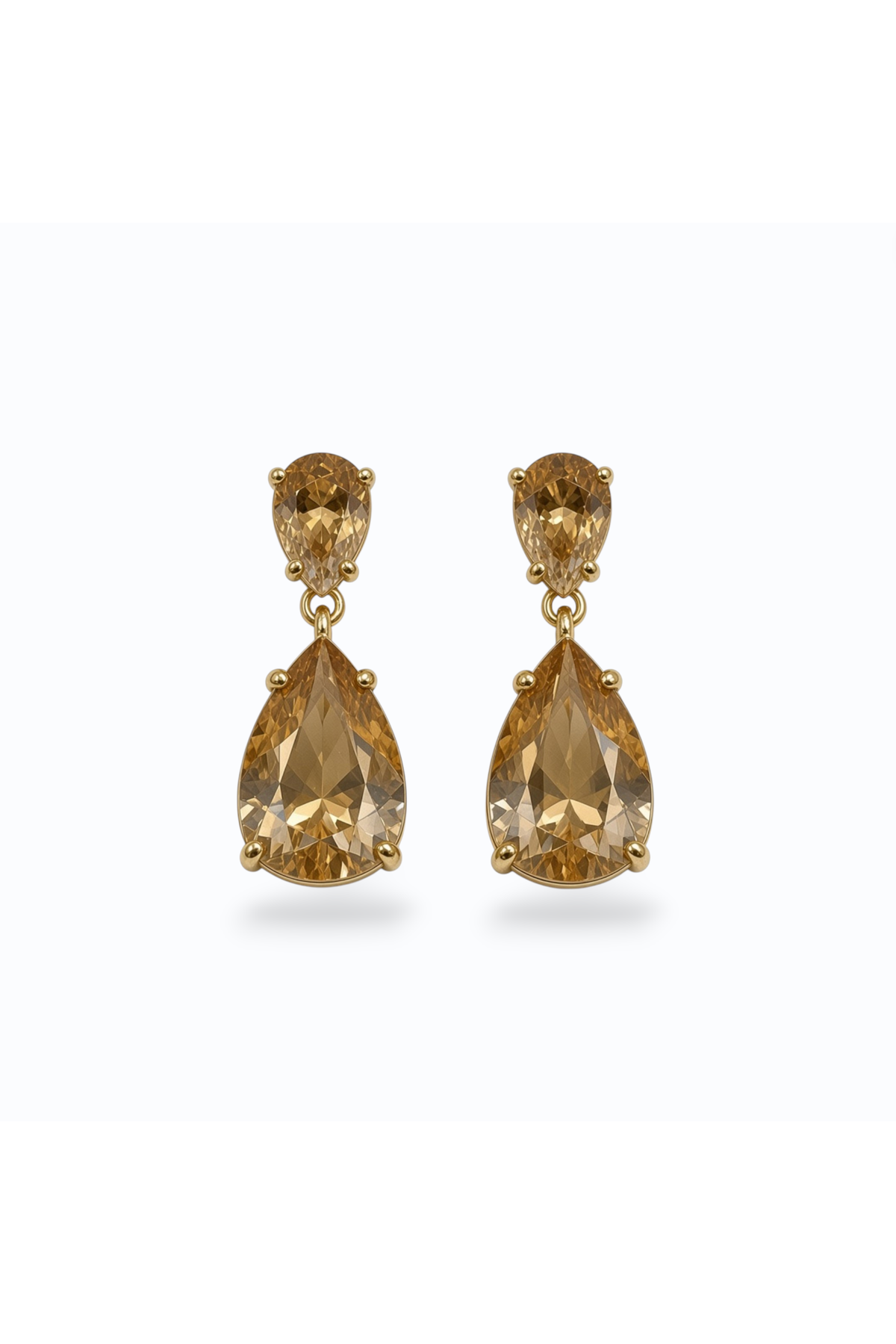 NELLE | CHAMPAGNE GOLD TEARDROP EARRINGS