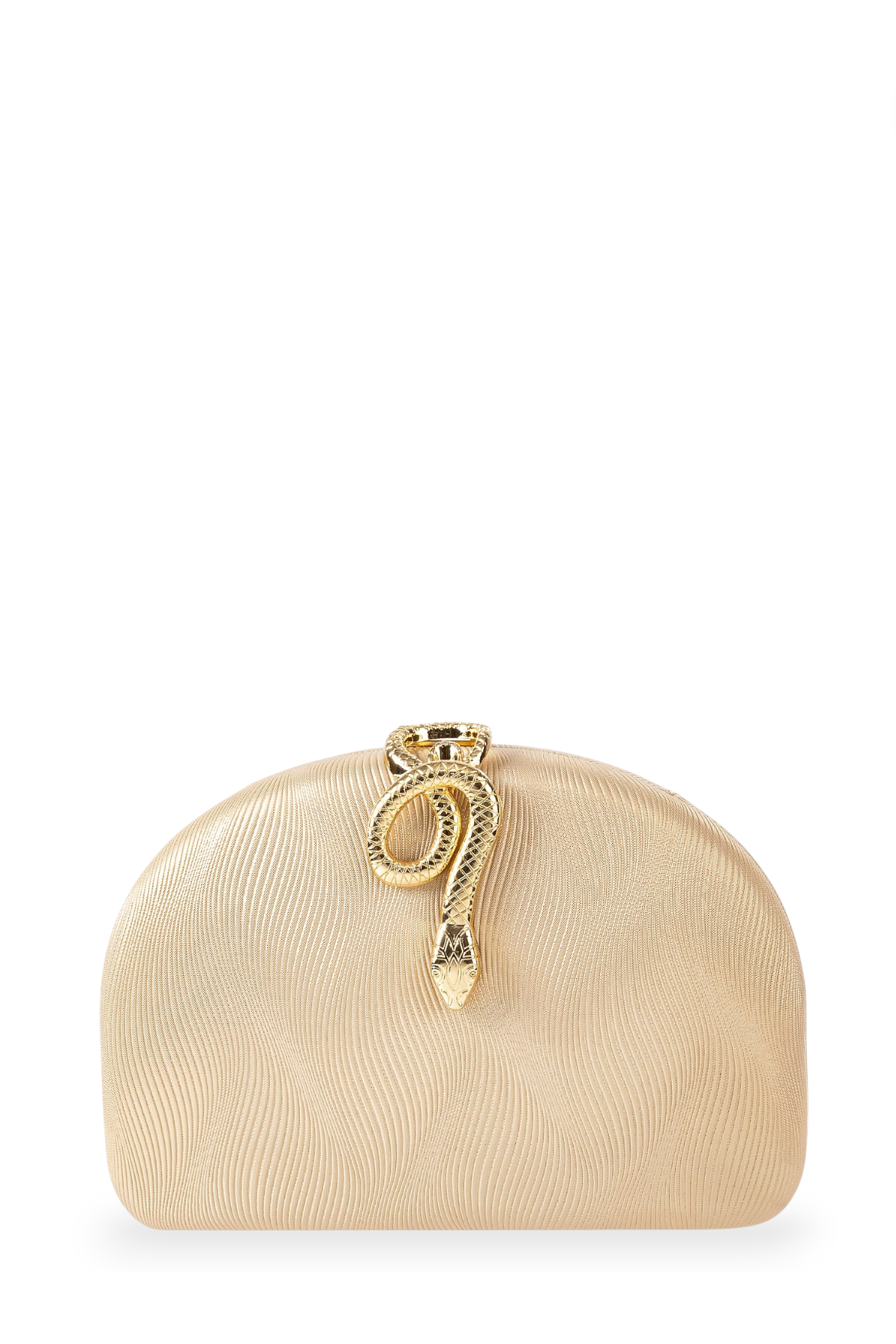 GREGORY LADNER | PU CLUTCH WITH SNAKE CLASP - Gold