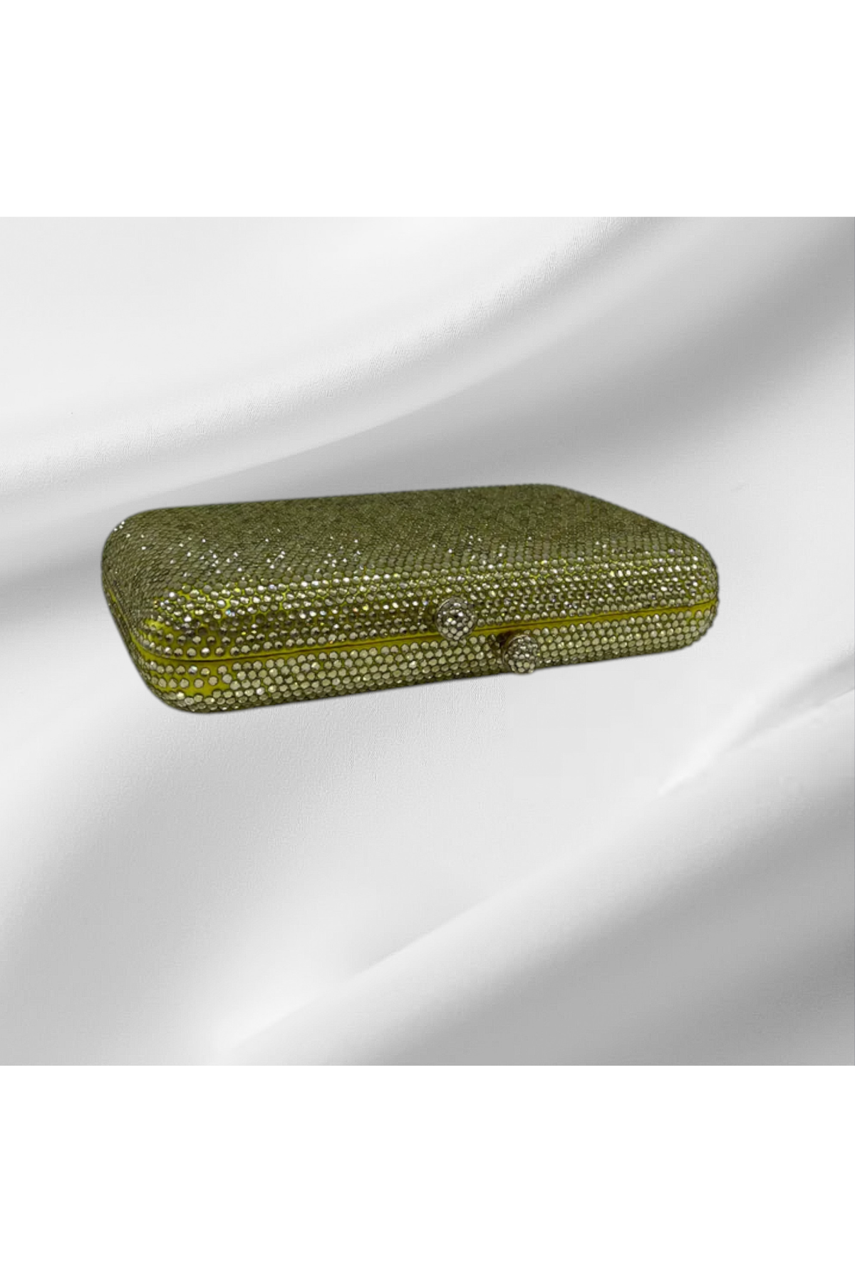 LEMON YELLOW CRYSTAL CLUTCH