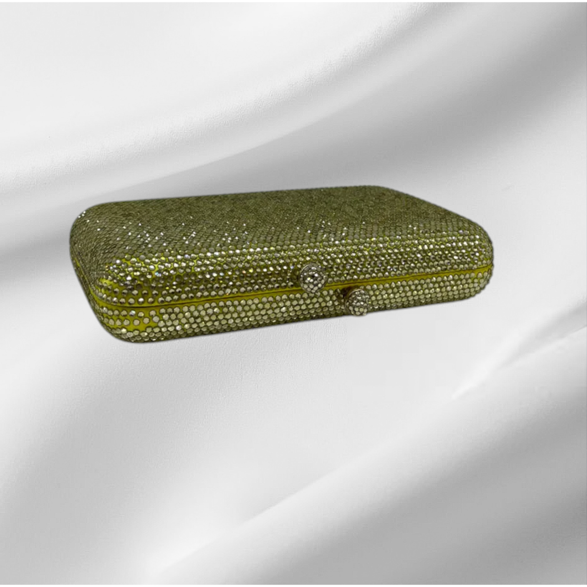 LEMON YELLOW CRYSTAL CLUTCH