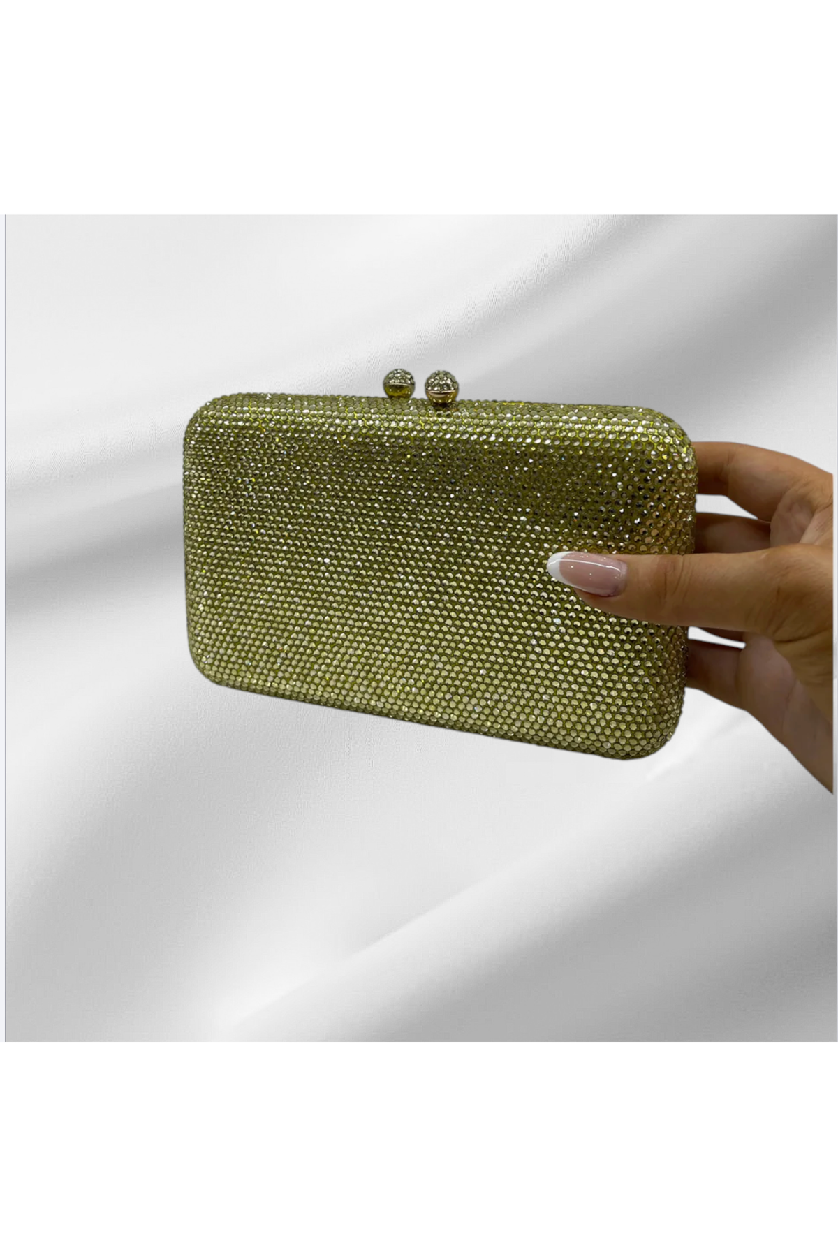LEMON YELLOW CRYSTAL CLUTCH