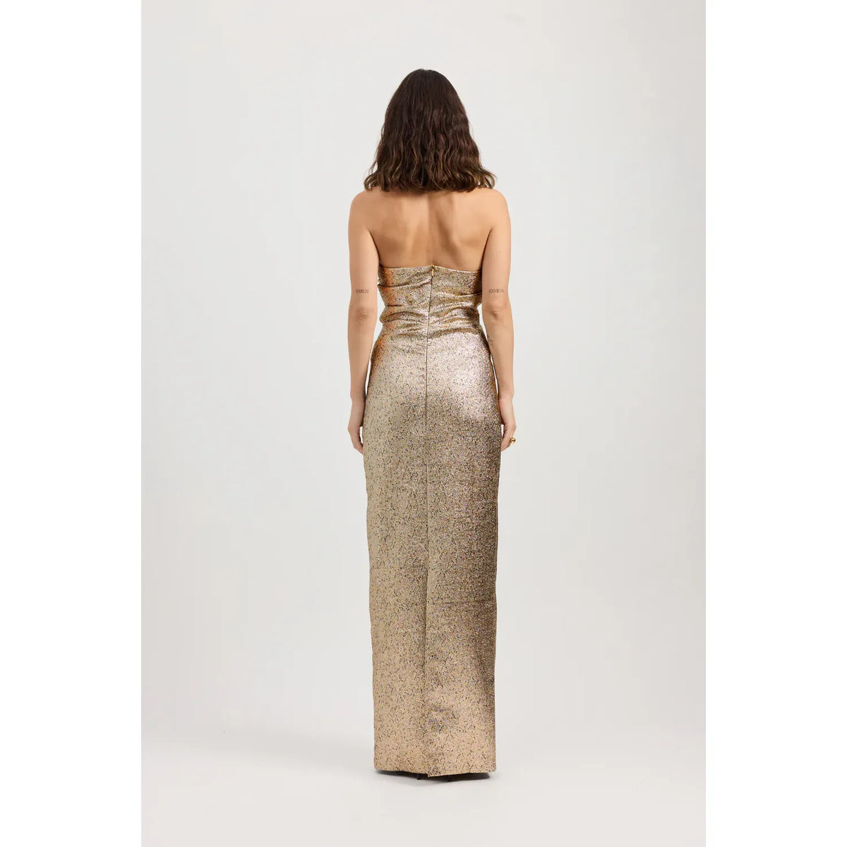 TOJHA | TACOMA DRESS - Metallic Champagne