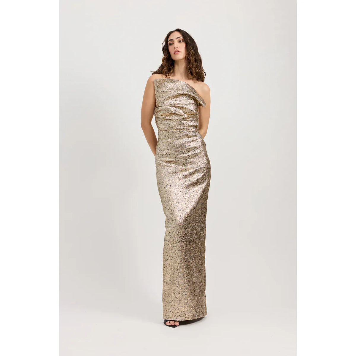TOJHA | TACOMA DRESS - Metallic Champagne