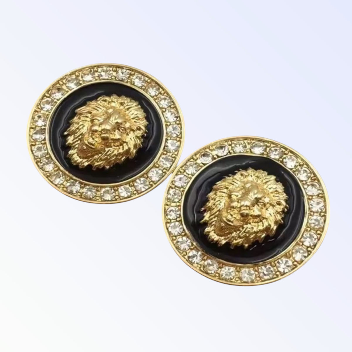 ISLA | LION MOTIF LARGE STUD - Black