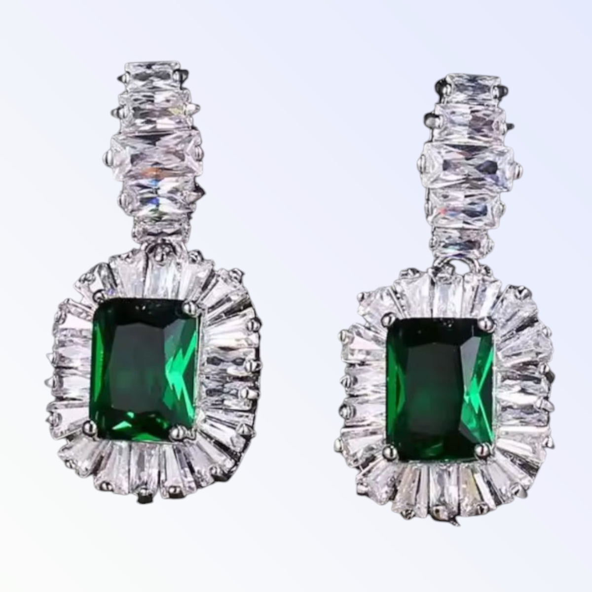 HAZEL | CUBIC ZIRCONIA EARRING - Emerald