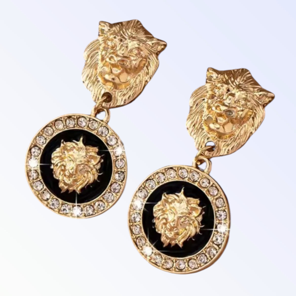 MIA | LION MOTIF EARRING - Black