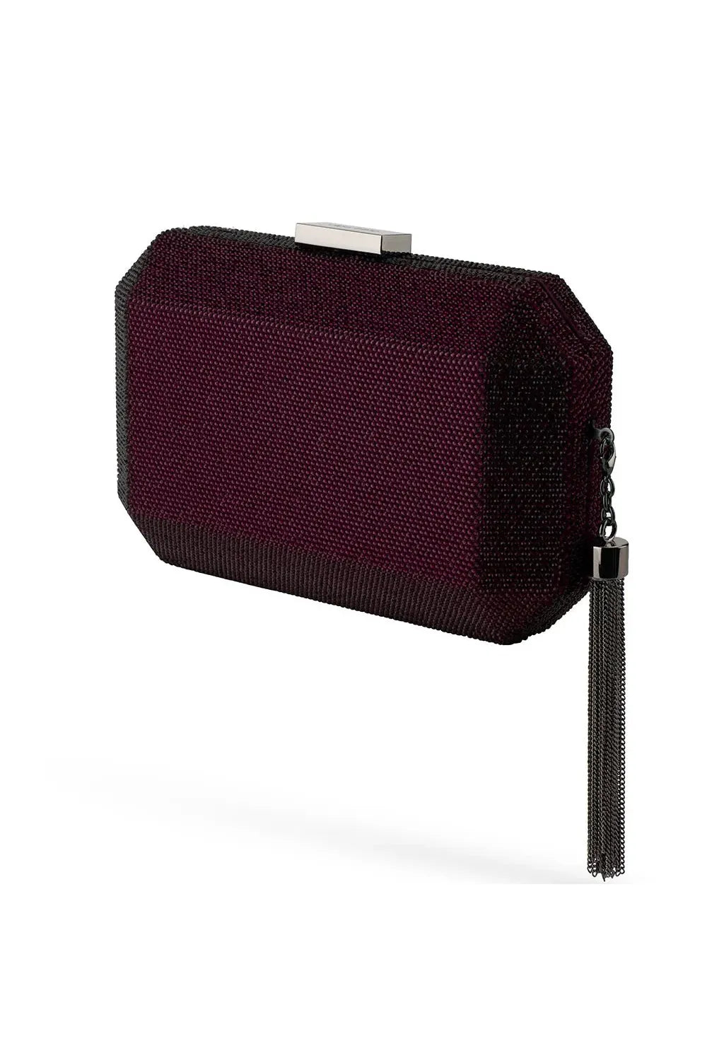 OLGA BERG | GIA Crystal Clutch - Burgandy