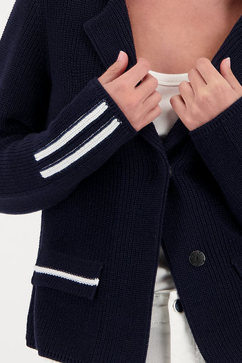MONARI | KNITTED BLAZER JACKET - Navy