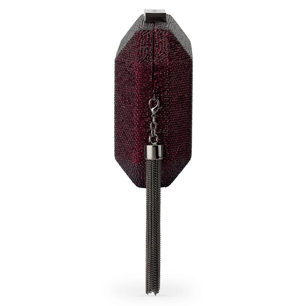 OLGA BERG | GIA Crystal Clutch - Burgandy
