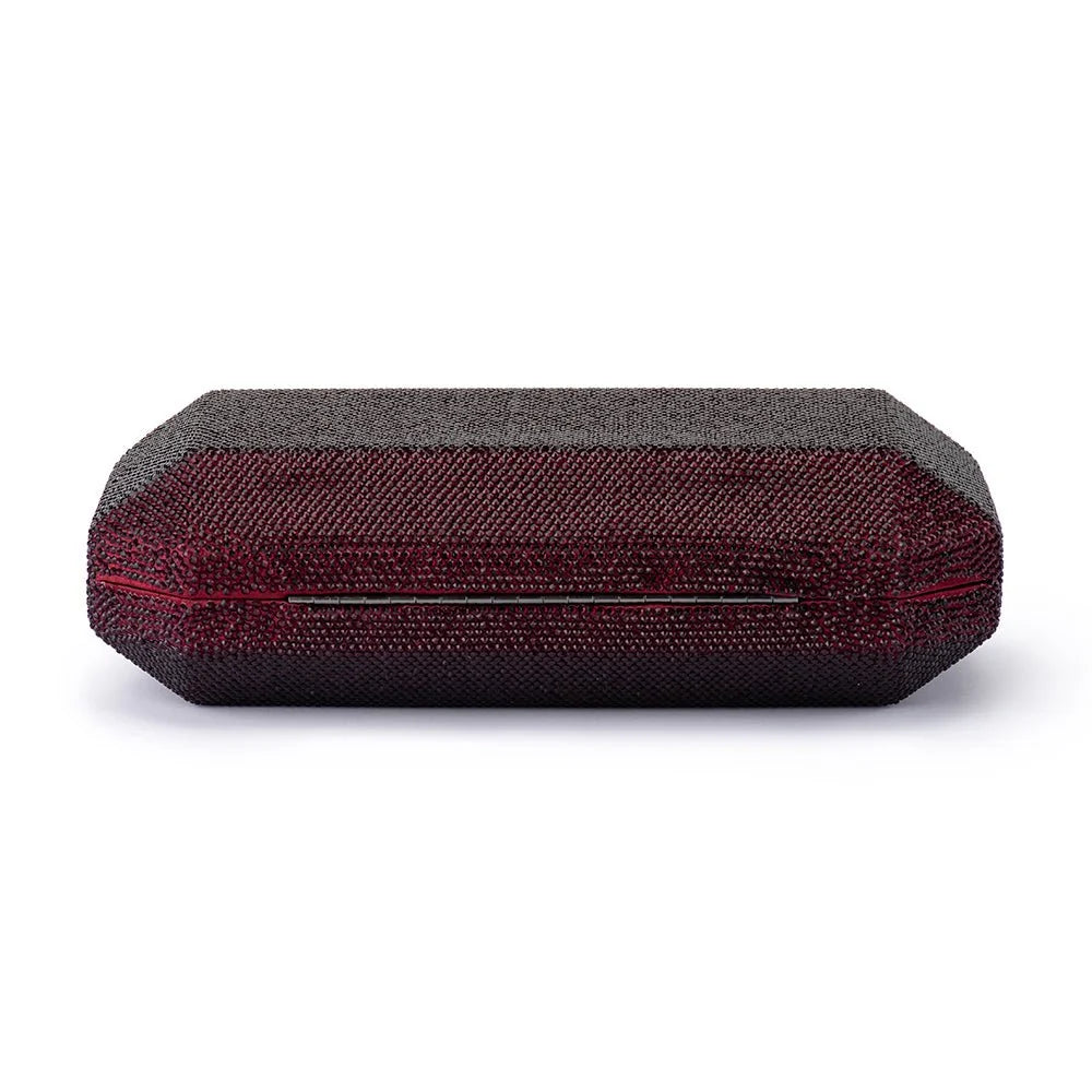 OLGA BERG | GIA Crystal Clutch - Burgandy