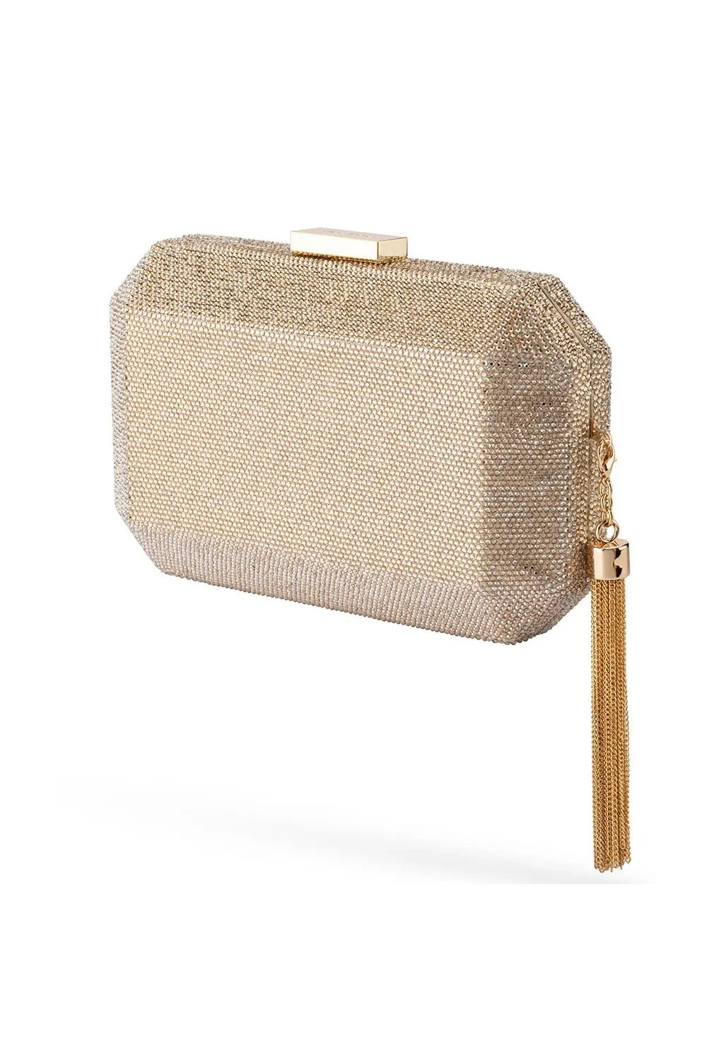 OLGA BERG | GIA Crystal Clutch - Champagne